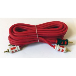 RCA TRF Audio 3 mètres, connecteurs moulés bicolore et plaqué or, câbles OFC ultra flexibles.