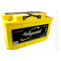 Batterie Hollywood DIN 80Ah pour compartiment moteur, pour installations jusqu'à 4000 watts.