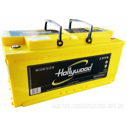 Batterie Hollywood DIN 110Ah pour compartiment moteur, pour installations jusqu'à 6000 watts.