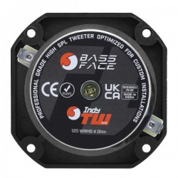 Tweeters 120wrms Bassface, idéal pour installation personnalisée haut rendement.