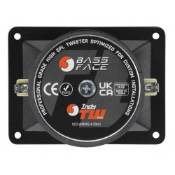 Tweeters 120wrms Bassface, idéal pour installation personnalisée haut rendement.