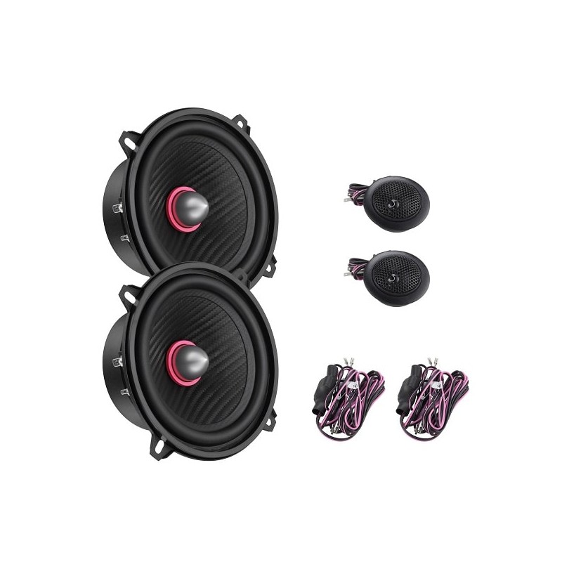 Kit modulaire 13cm 60wrms BassFace, idéal pour emplacement d'origine véhicules en tant que kit coaxial ou kit éclaté.