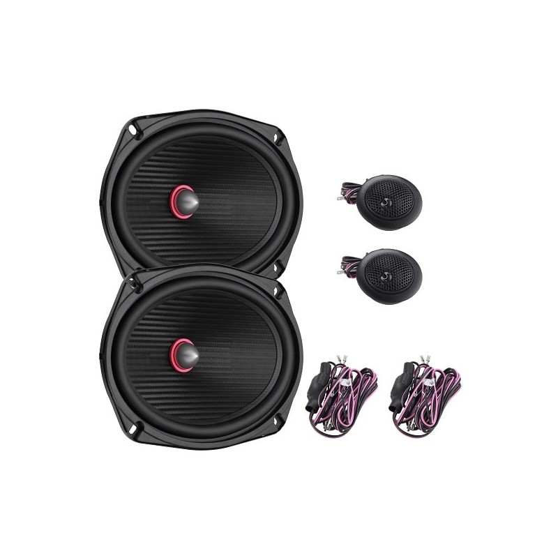 Kit elliptiques 6x9" 80wrms BassFace, idéal pour emplacement d'origine véhicules en tant que kit coaxial ou kit éclaté.