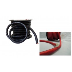 Câble OFC (Cuivre sans oxygène) 53mm² TRF Audio.
Disponible en Rouge ou Noir.