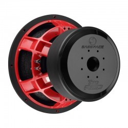 Subwoofer 38cm BassFace TeamRed15 destiné à une utilisation car audio musicale haute puissance ou SPL.