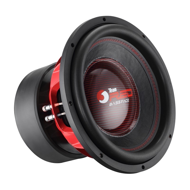 Subwoofer 38cm BassFace TeamRed15 destiné à une utilisation car audio musicale haute puissance ou SPL.