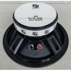 Médium 25cm 500wrms ferrite RJ Audio, idéal pour installation personnalisée à haut rendement.