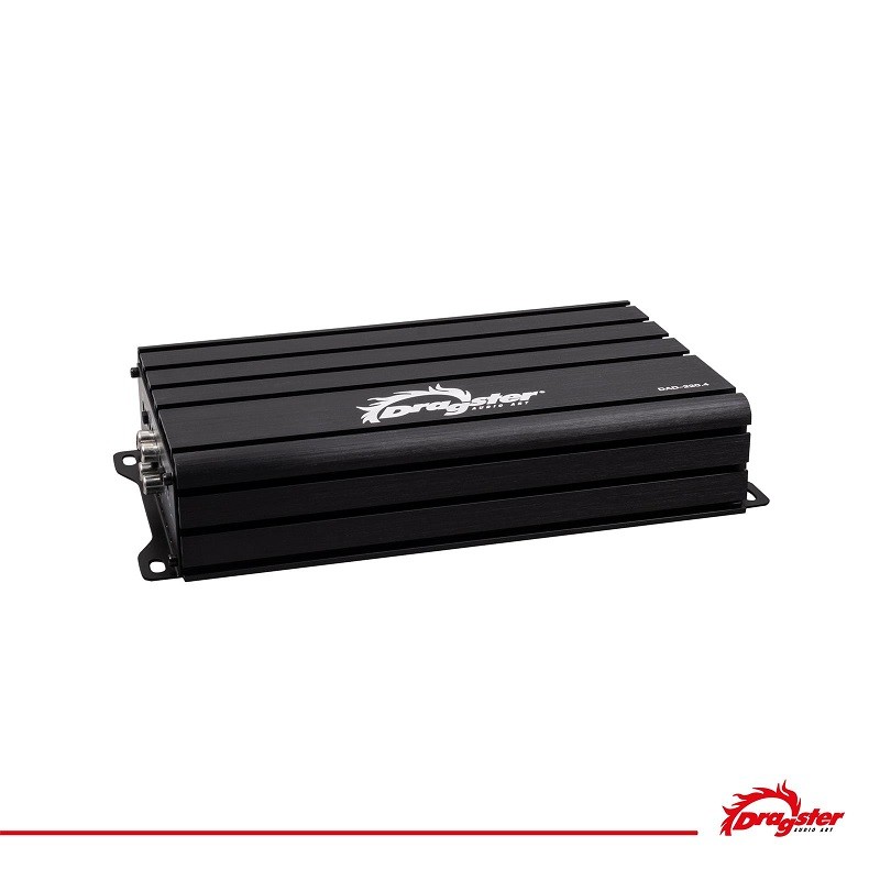 Amplificateur de puissance quatre canaux Dragster DAD220.4 4x300wrms, convient pour subwoofer, médium ou tweeter.