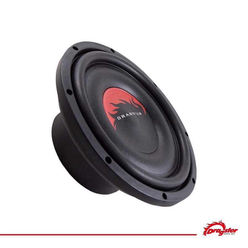 Subwoofer extra plat 25cm Dragster Audio Art 300wrms destiné à une utilisation car audio musicale.