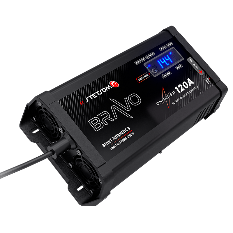 Chargeur intelligent Stetsom Bravo Charger 120A. Chargeur intelligent Stetsom Bravo Charger 120A.