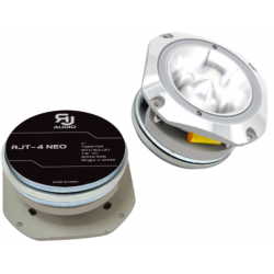 Tweeters néodyme 200wrms RJ Audio, idéal pour installation personnalisée haut rendement.