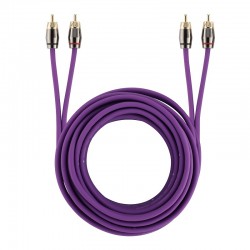 RCA BassFace 5 mètres, connecteurs soudés plaqué or, câbles OFC ultra flexibles.