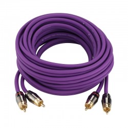 RCA BassFace 5 mètres, connecteurs soudés plaqué or, câbles OFC ultra flexibles.
