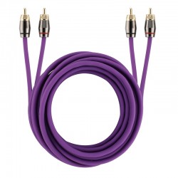 RCA BassFace 3 mètres, connecteurs soudés plaqué or, câbles OFC ultra flexibles.
