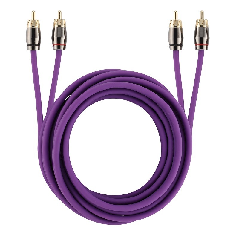 RCA BassFace 3 mètres, connecteurs soudés plaqué or, câbles OFC ultra flexibles.