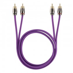 RCA BassFace 1 mètre, connecteurs soudés plaqué or, câbles OFC ultra flexibles.