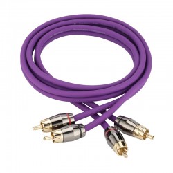 RCA BassFace 1 mètre, connecteurs soudés plaqué or, câbles OFC ultra flexibles.