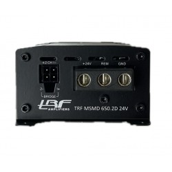 Amplificateur de puissance deux canaux classe D TRF Audio 2x410wrms spécial 24 Volts.