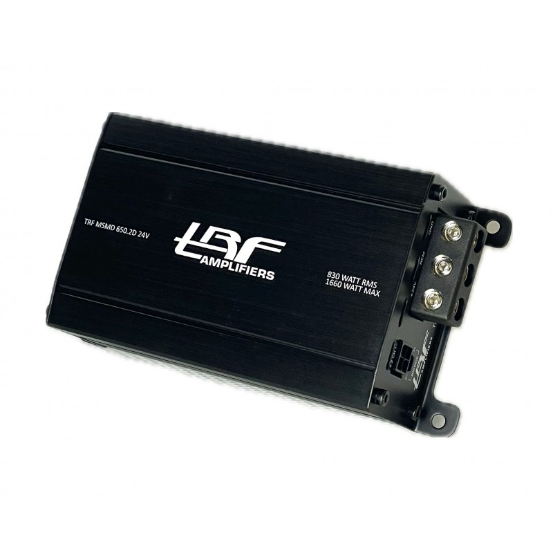 Amplificateur de puissance deux canaux classe D TRF Audio 2x410wrms spécial 24 Volts.