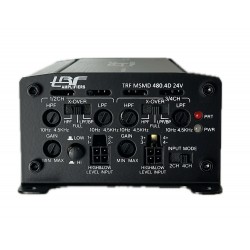 Amplificateur de puissance quatre canaux classe D TRF Audio 4x150wrms spécial 24 Volts.