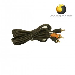 RCA BassFace 2 mètres, connecteurs moulés bicolore et plaqué or, câbles OFC ultra flexibles.