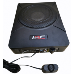 Caisson actif avec subwoofer 25cm TRF Audio SLIM10 destiné à une utilisation car audio musicale.