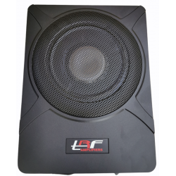 Caisson actif avec subwoofer 25cm TRF Audio SLIM10 destiné à une utilisation car audio musicale.